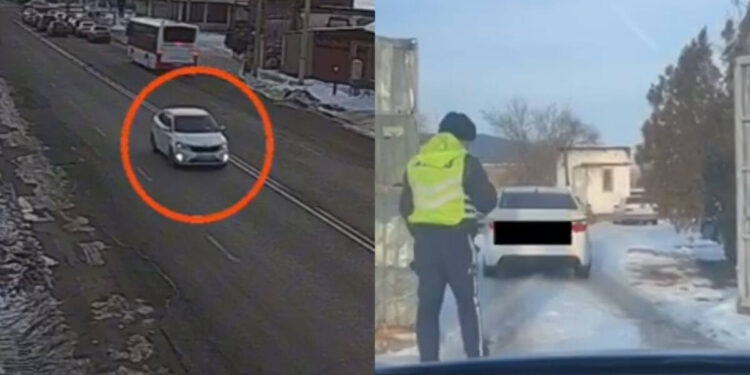 Жамбылдық полицейлер 111 рет жол ережесін бұзған жүргізушіні ұстады