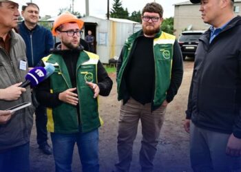 В селе Бесколь на севере Казахстана строят пятиэтажный дом