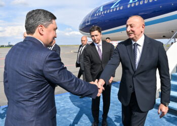 Ильхам Әлиев Орталық Азия мемлекеттері басшыларының VI консультативтік кездесуіне қатысу үшін Астанаға келді