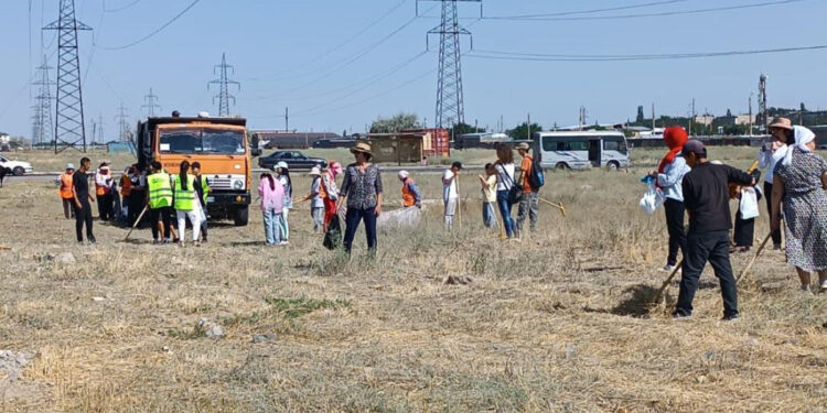 Таза Қазақстан: Жамбылда экологиялық акция жалғасуда