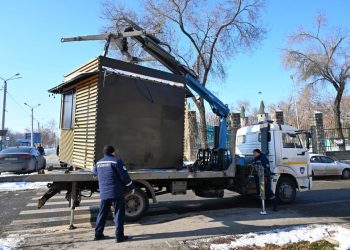 Стационарлық емес сауда нысандарын жаппай бөлшектеу жұмыстары басталды