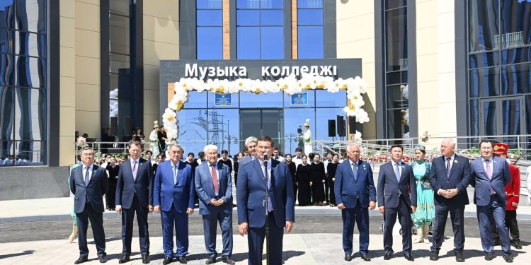 ҚАЗАНҒАП АТЫНДАҒЫ ҚЫЗЫЛОРДА МУЗЫКАЛЫҚ ЖОҒАРЫ КОЛЛЕДЖІНІҢ ЖАҢА ҒИМАРАТЫ ТАБЫСТАЛДЫ