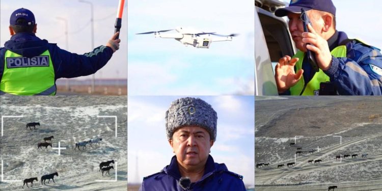 Атырауда полиция дрондардың көмегімен қоғамдық бақылауды күшейтті