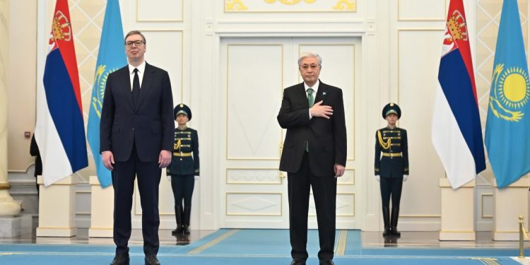 Ақордада Сербия Президенті Александр Вучичті салтанатты қарсы алу рәсімі өтті