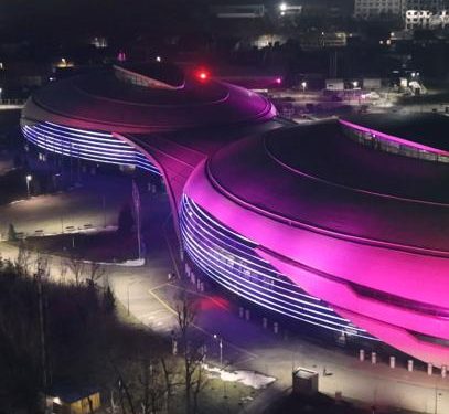 Алматыда Halyk Arena заманауи сәулеттік жарықпен жаңарды